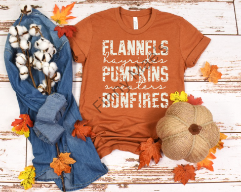 Fall Flannels, Pumpkins & Bonfires | Adult Tee