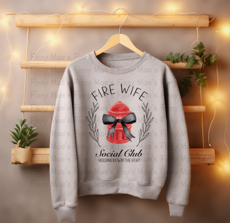 Fire Wife Social Club | Adult Crewneck Sweatshirt