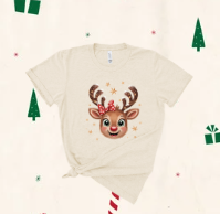 Little Girl Reindeer | Infant, Toddler & Youth Tee