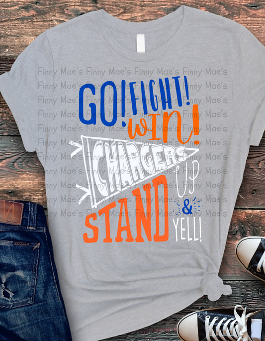 Edison Chargers "Go, Fight, Win" | Youth Tee