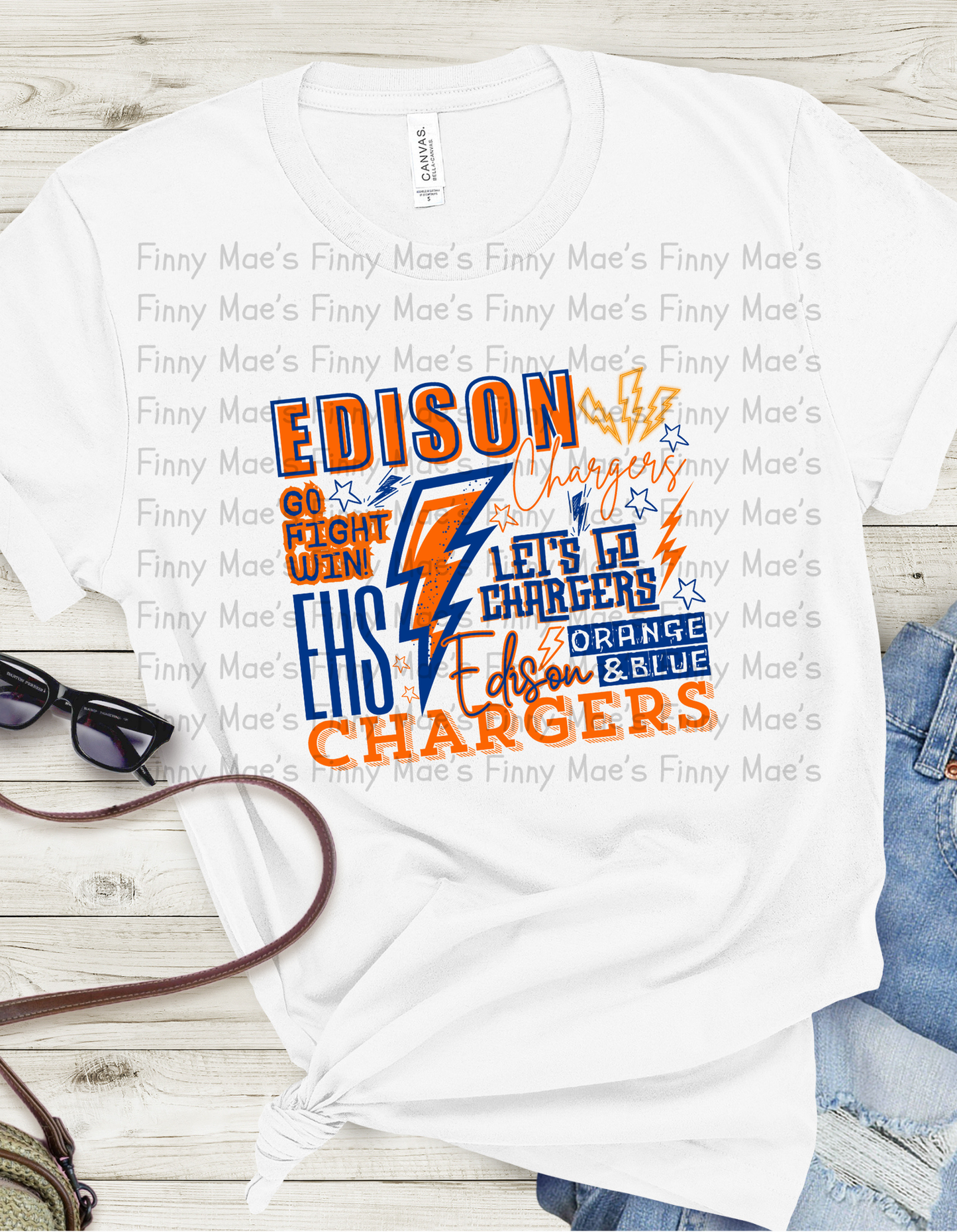 Edison Chargers Typography | Youth Tee