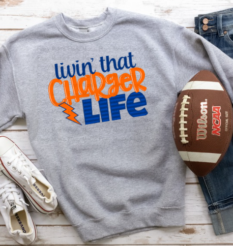 Livin' That Charger Life | Adult Crewneck Sweatshirt