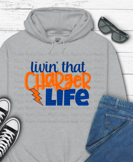 Livin' That Charger Life | Youth Hooded Sweatshirt