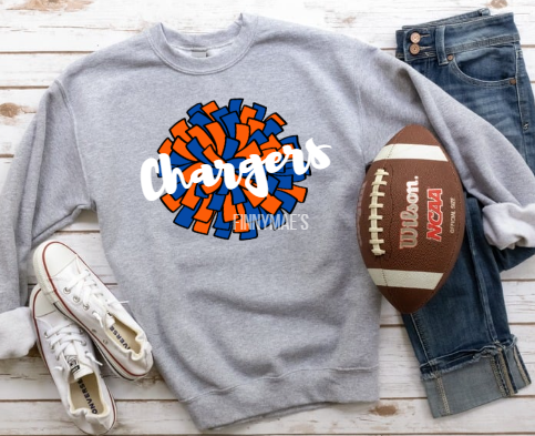 Edison Chargers Cheer | Adult Crew Sweatshirt