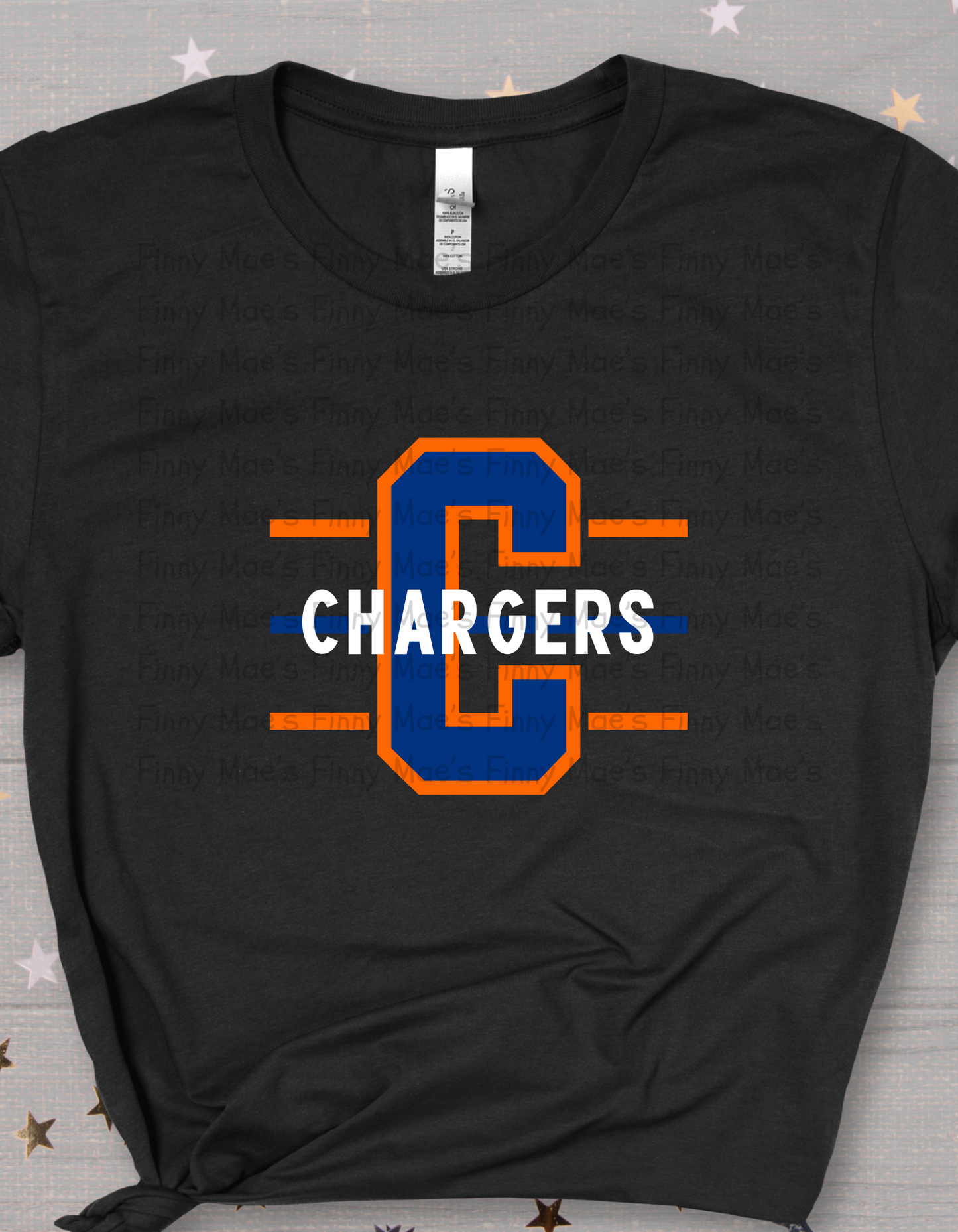 Edison Chargers Block "C" with Varsity Font | Adult Tee