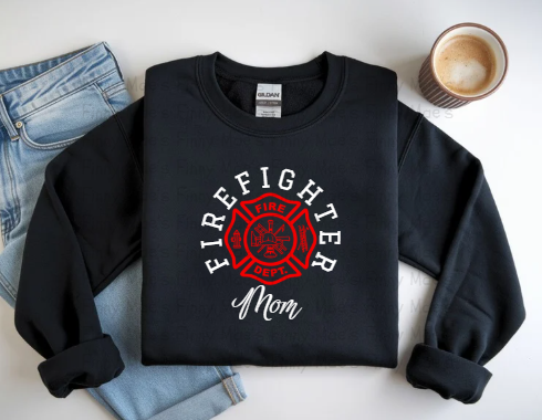 Firefighter Mom | Adult Crewneck Sweatshirt