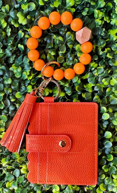 Silicone Wristlet ID Holder (Orange)