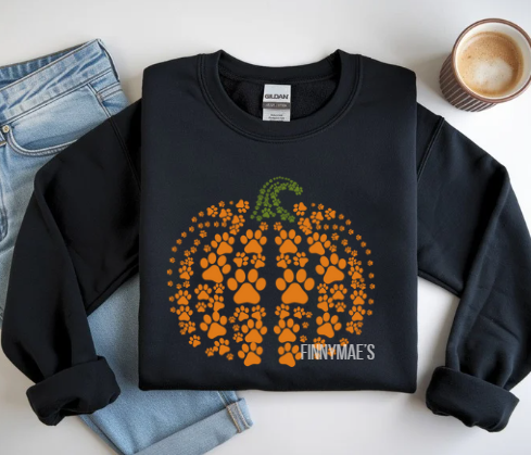 Pumpkin Paws | Adult Crew Sweatshirt